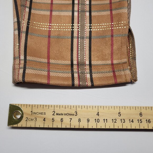 Plaid Women's Pants in Brown and Tan - Picture 13 of 13